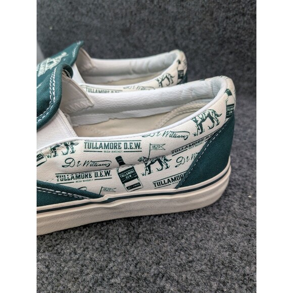 Tullamore Whiskey Slip On Skateboard Shoes Size 10 Green & White Excellent Cond. - Picture 5 of 16